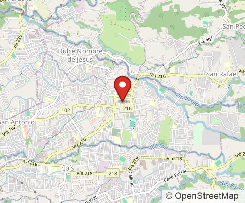 Map: 3017 San Isidro, Costa Rica