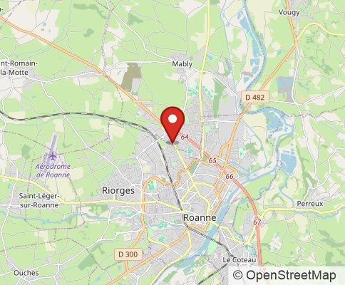 Map: 42300 Roanne, France