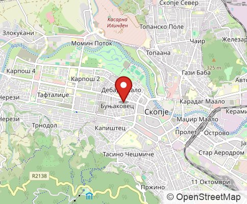 Map: 1000 Skopje, Macedonia