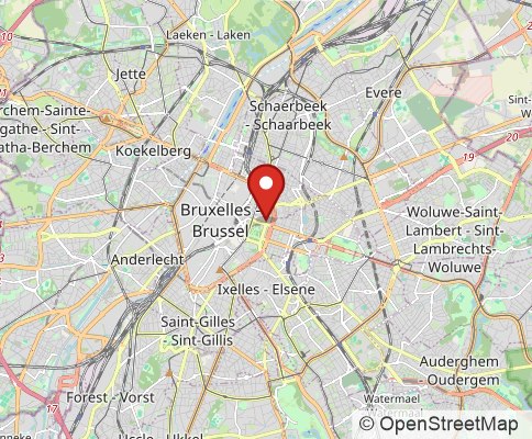 Map: 1000 Brussels, Belgium