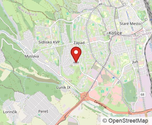 Map: 040 11 Kosice, Slovak Republic