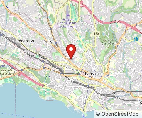 Map: 1004 Lausanne, Switzerland