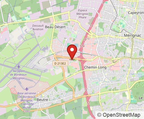 Map: 33700 MERIGNAC, France