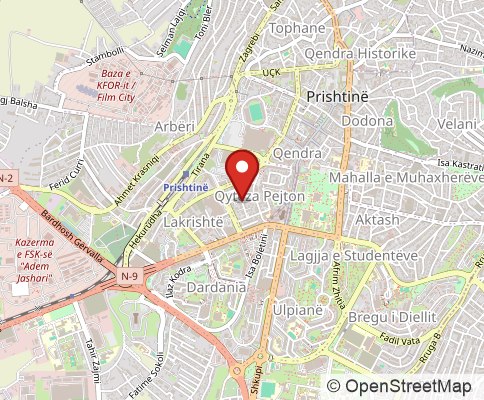 Map: 10000 Prishtina, Albania