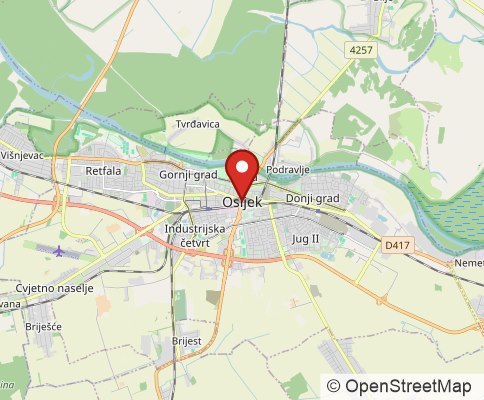 Map: Osijek, Croatia