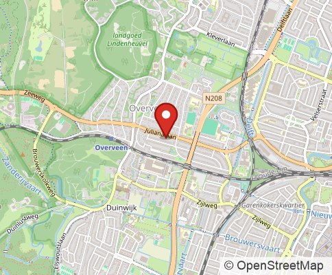 Map: 2051 JS Overveen, Netherlands