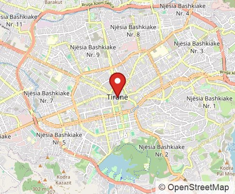 Map: Tirana, Albania