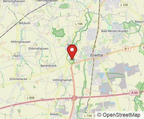 Map: 59597 Erwitte, Germany