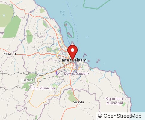 Map: Dar es Salaam, Tanzania