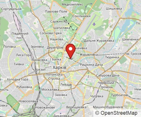Map: 61002 Kharkov, Ukraine