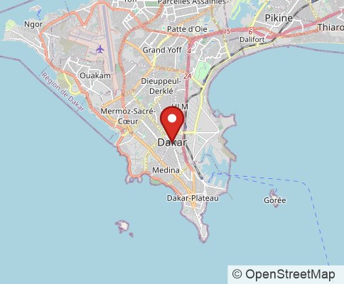 Map: Dakar, Senegal