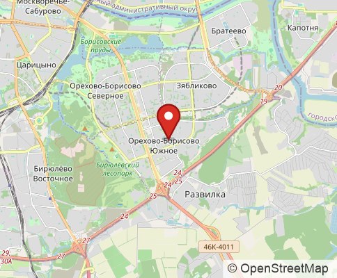 Map: 115583 Moscow, Russian Federation