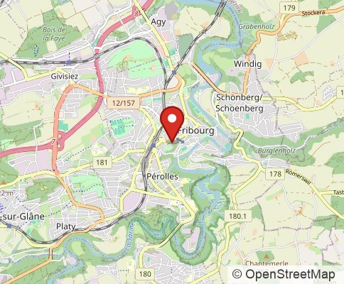 Map: CH-1700 Fribourg, Switzerland