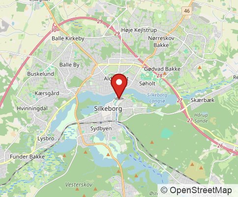 Map: 8600 Silkeborg, Denmark