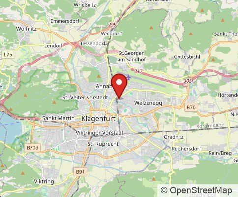 Map: 9020 Klagenfurt, Austria