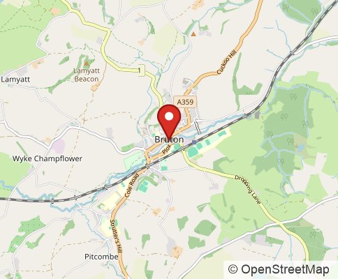 Map: Bruton, Somerset, BA10 0BE, United Kingdom