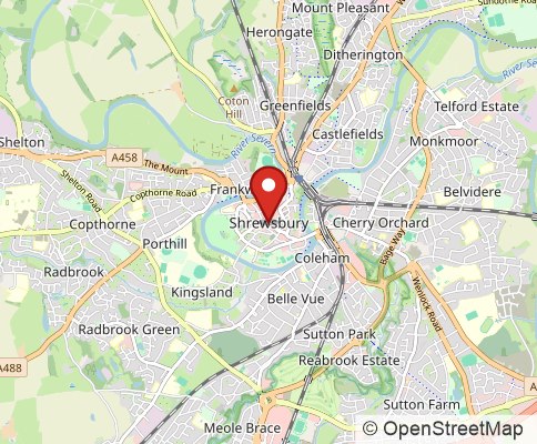 Map: Shrewsbury, United Kingdom